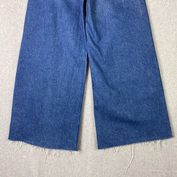 Mother Jeans Women's Size 27 Snacks The Lunch Line Sneak Fray in Yummy Wide Leg - Picture 10 of 12